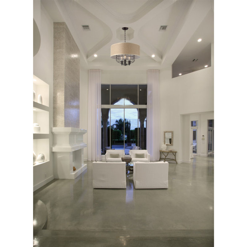 Warner 3 - Light Dimmable Drum Chandelier