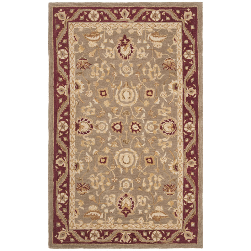 Tingley Hand Tufted Wool Pile Oriental Rug, Rectangle 5' x 8'