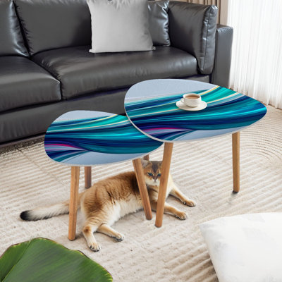 Ensemble de 2 tables basses gigognes Triangle