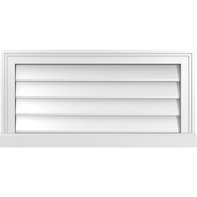 Cadre de seuil Brickmould, brun clair apprêté, H 14 po x l 28 po x P 2 po