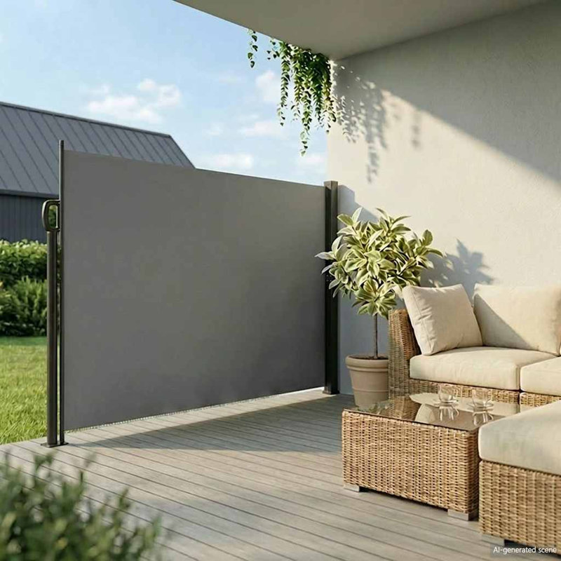 Vidaxl Retractable Side Awning, Anthracite, 78.7" x 118.1"