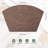 Placemats For Round Table Set Of 6, Faux Leather Wedge Shaped Place Mats For Dining Table, Heat Resistant Washable Wipeable Table Mats Reversible, Coffee-1875135777