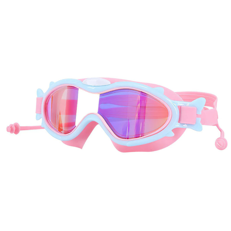 Lunettes anti-buée pour enfants UV - 3 à 16 ans, étanches, sangle en silicone confortable, Rose / bleu