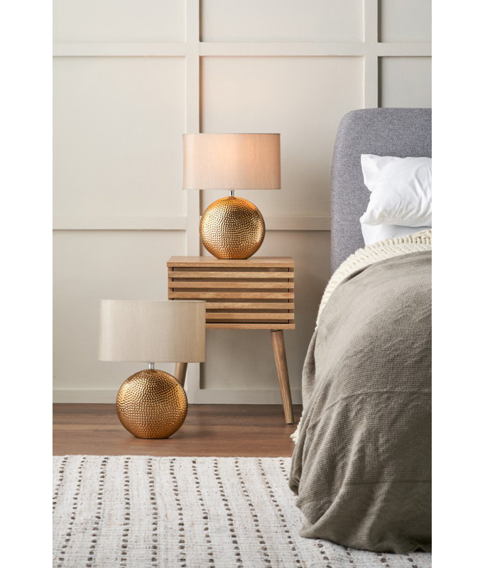 Mabel Ceramic Table Lamp, Natural, Brown