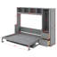 Grand lit escamotable avec placard et tiroirs-75144637