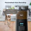 Penthouse Paws Automatic Cat Feeder with LCD, Twist-Lock Storage, Anti-Jam, Voice Meal Call, Battery Backup, Stainless Steel Bowl, Up to 15 Daily Meals, Single Tray 6L for Cat & Dog, Black/ Stainless Steel-98469373