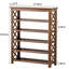 Range-chaussures classique en bambou à 6 niveaux - Organisateur durable pour placard, chambre à coucher, salon