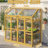 Wooden Cold Frame Greenhouse, Garden Solid Wood Greenhouse Cabinet with Transparent Flip-Top Roof, Raised Flower Plants Shelf Protection for Outdoor Indoor-123103023