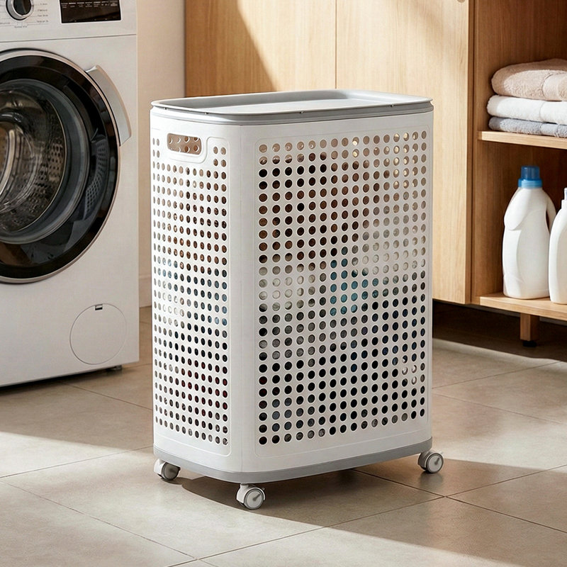 Plastic Laundry Basket with Handles