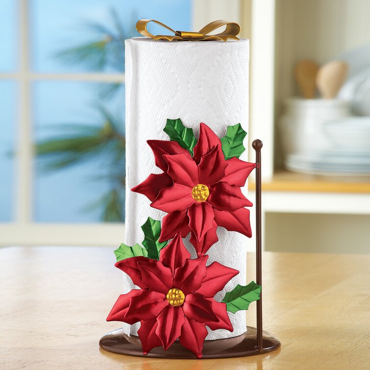 Holiday Kitchen Decor - Unique Paper Towel Holder - Interchangeable Seasonal Decorations - Chritsmas Paper Towel Holder (All Season Paper Towel