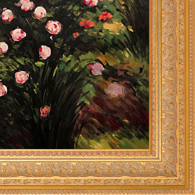 «Rosebush in Blossom» par Vincent Van Gogh, peinture sur toile encadrée, Sovereign