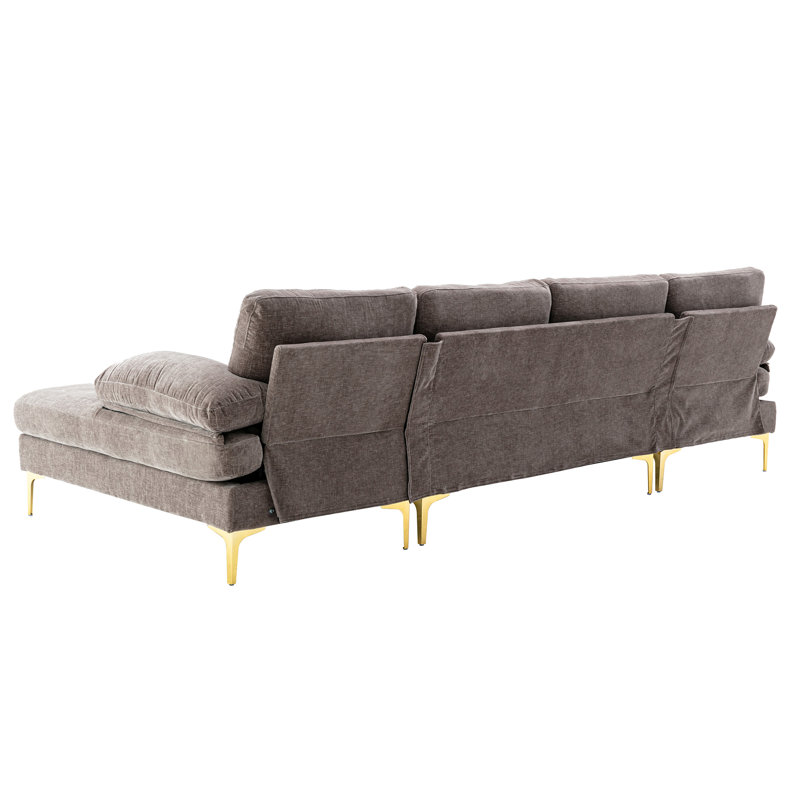 Canapé modulaire COOLMORE, Polyester gris