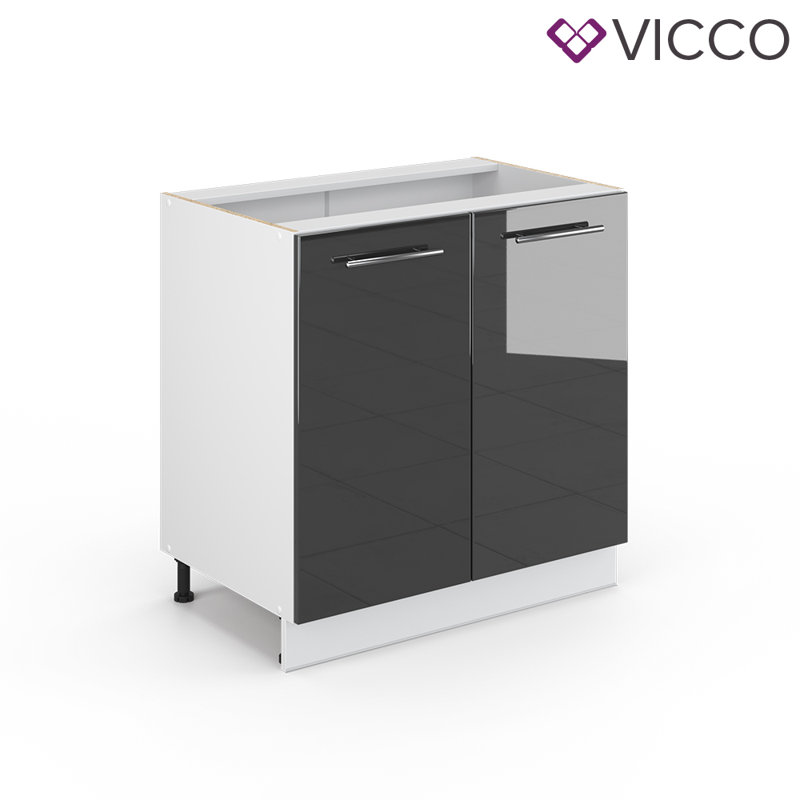 Ballinger Glossy Base Unit, Anthracite/White