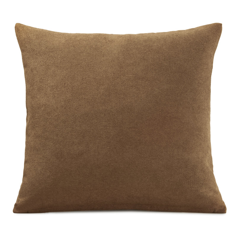 Nalaiyah Velvet Chenille Cushion Covers with Filler Pads, Tan
