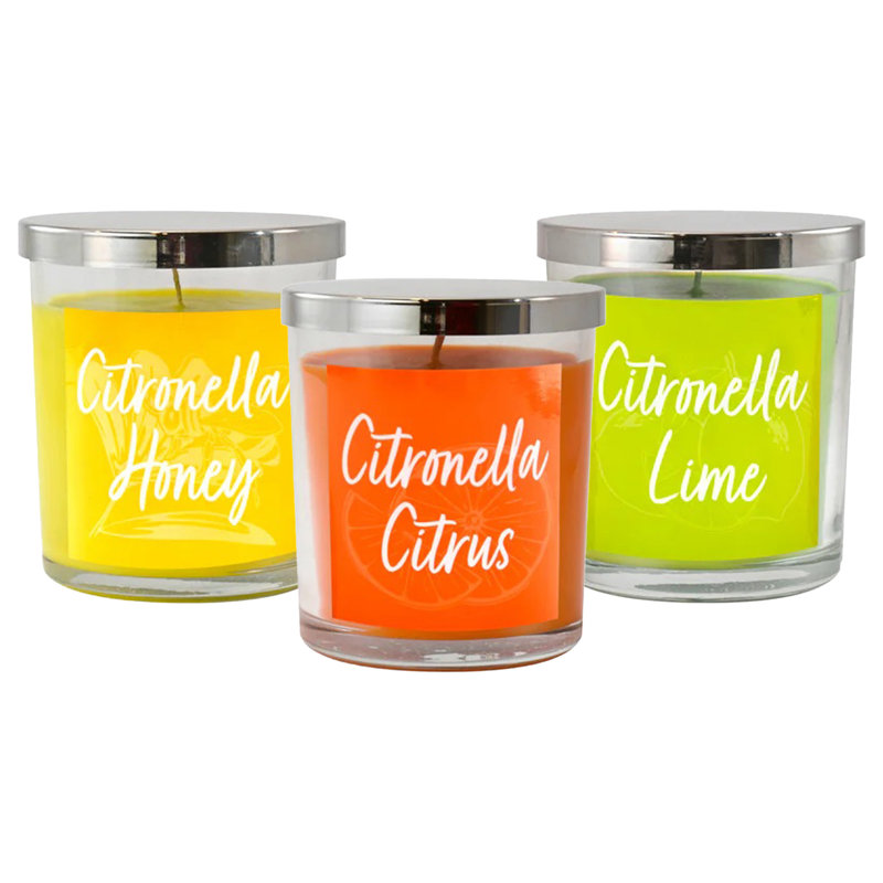 Scented Jar Candle with Glass Holder