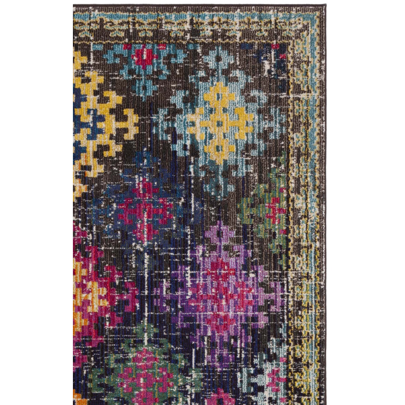 Isabea Performance Oriental Rug, Square 6'7"