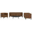  Ensemble de canapé Chesterfield brun-631595991