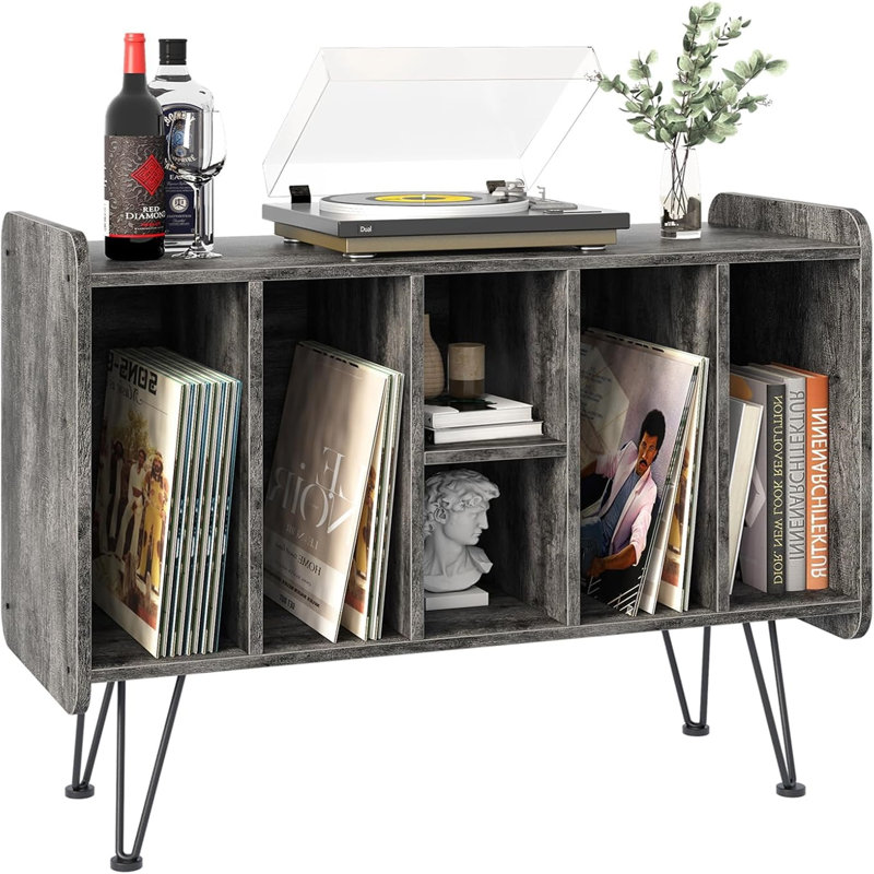 67.3cm H Media Shelves, Grey