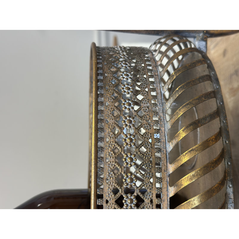 2-Tier Metal Bar Cart Stand