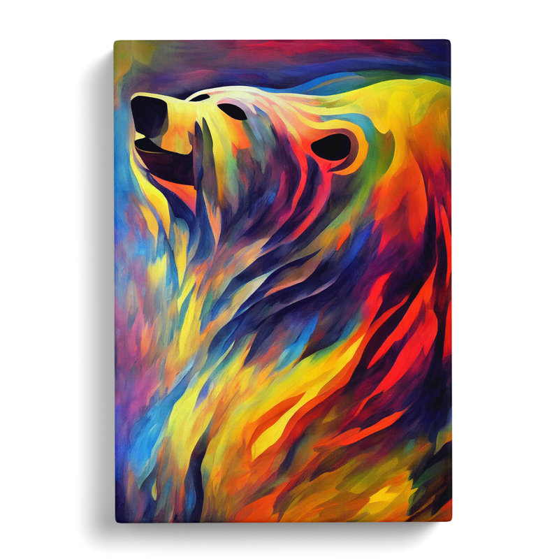 Fantastic Bear Abstract - Wrapped Canvas Print, 60cm H x 40cm W