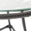 Table d'appoint élégante avec plateau en verre Alize Chic Grey