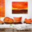 Coussin paysage coucher de soleil dramatique au désert-411302559-411302556