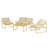 Brett Modular Yellow All-Steel Webbing Sofa Set Of 4-Piece-118196040