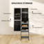 HOMCOM Freestanding LED Mirrored Jewelry Cabinet-115153673