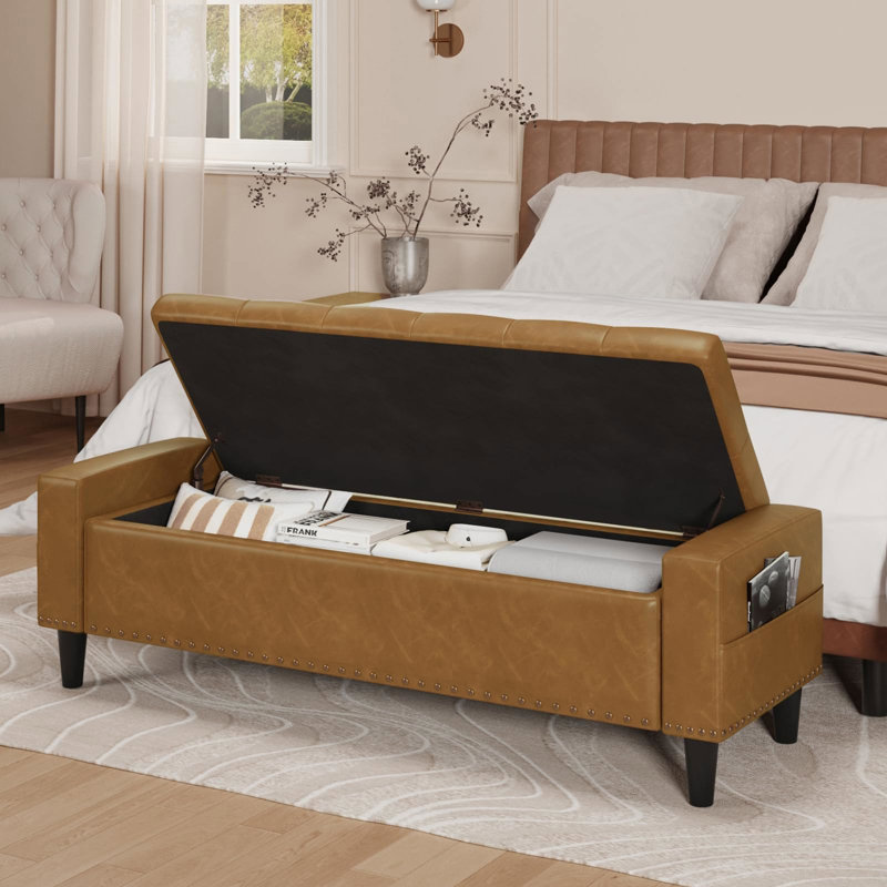 Banc avec repose-pieds 60 po, Chameau