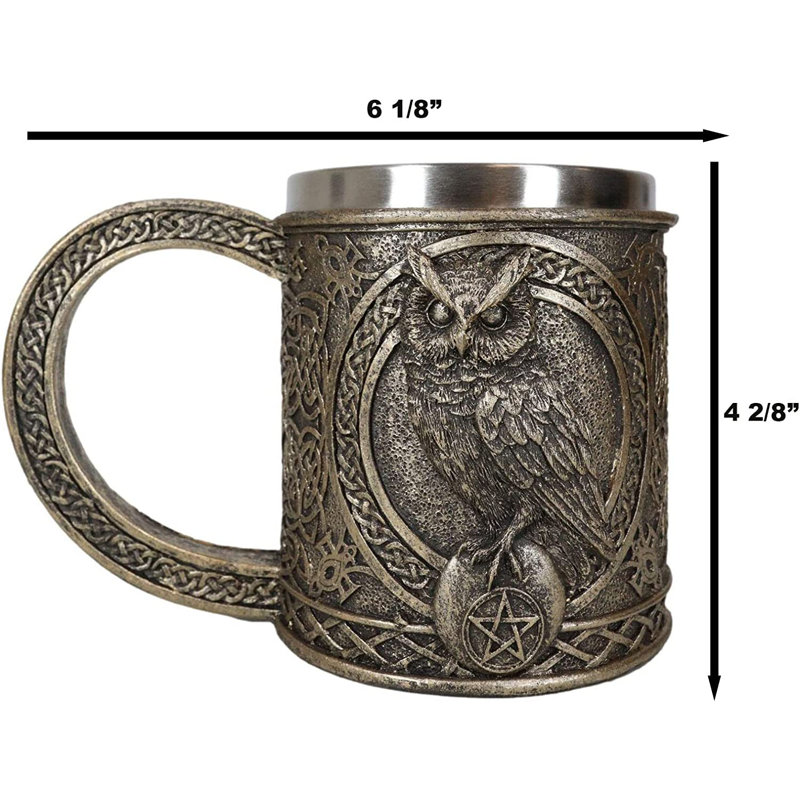 Grande tasse chouette à cornes Wicca Wise Celtic
