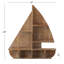 Tablette murale en bois 8 voiliers