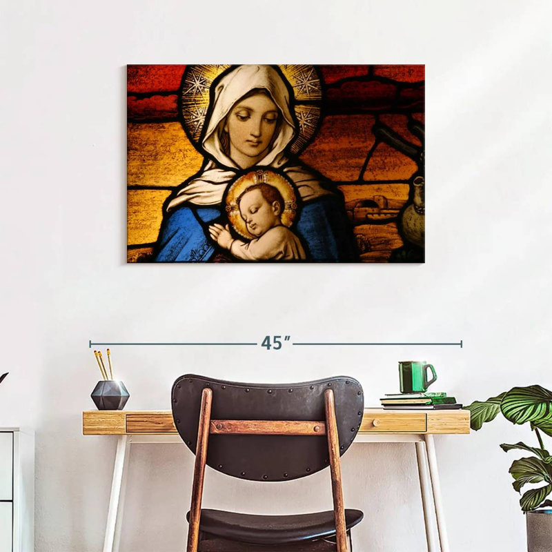 Amour de la Vierge Marie, reproduction sur toile, H 24 po x l 36 po x P 1,25 po