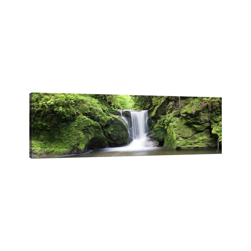 Geroldsau Waterfall, Forest, Baden-Wurttemberg, Germany by Panoramic Images - Wrapped Canvas Panoramic Print