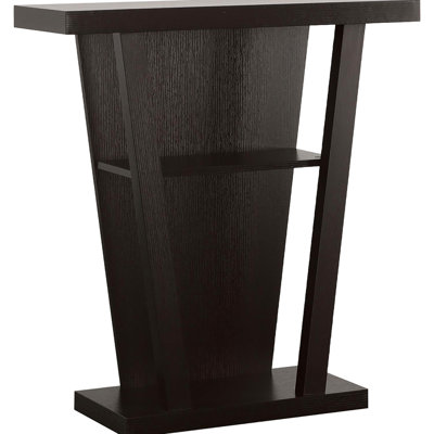 Cappuccino Console Table For Displaying Art And Decor Transitional Table, With Eye-catching Appearance