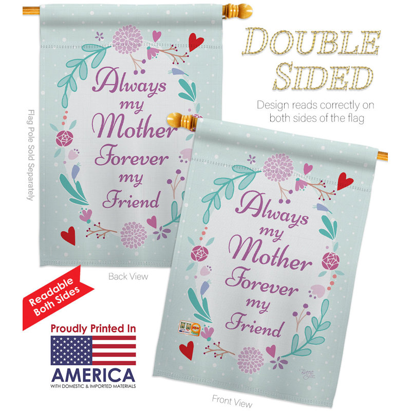 Drapeau de maison décoratif à 2 côtés en polyester / mélange de polyester 40 x 28 po