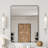 Ebern Designs Ragio Rectangular Black Metal Framed Mirror-58340675