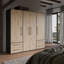 Minija 4 Door Manufactured Wood Wardrobe-1652168114