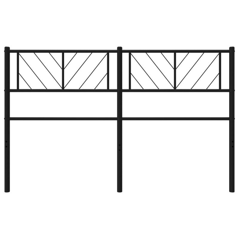 Vidaxl Metal Replace Headboard Black 156X90 Cm