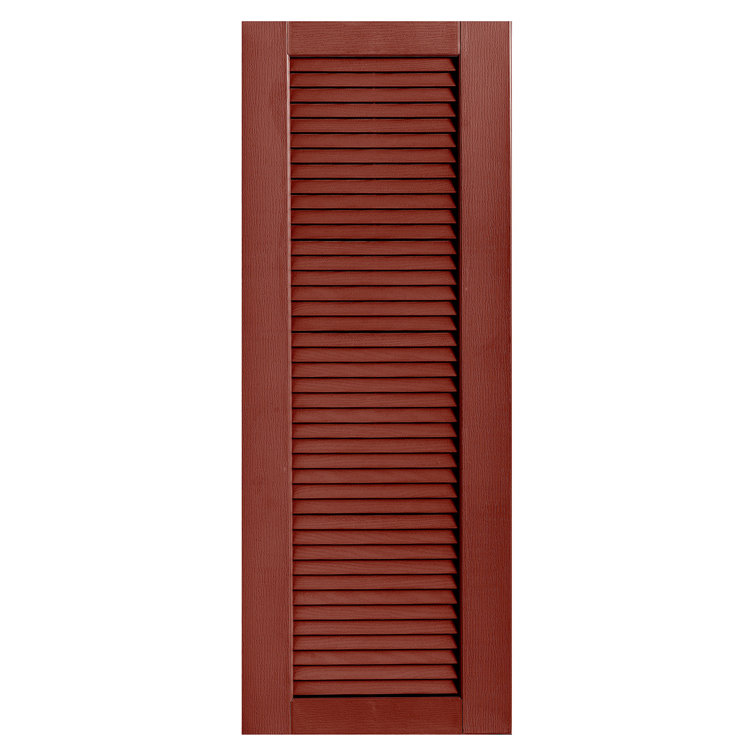 Straight Top Full-style Open Louver Shutters Pair