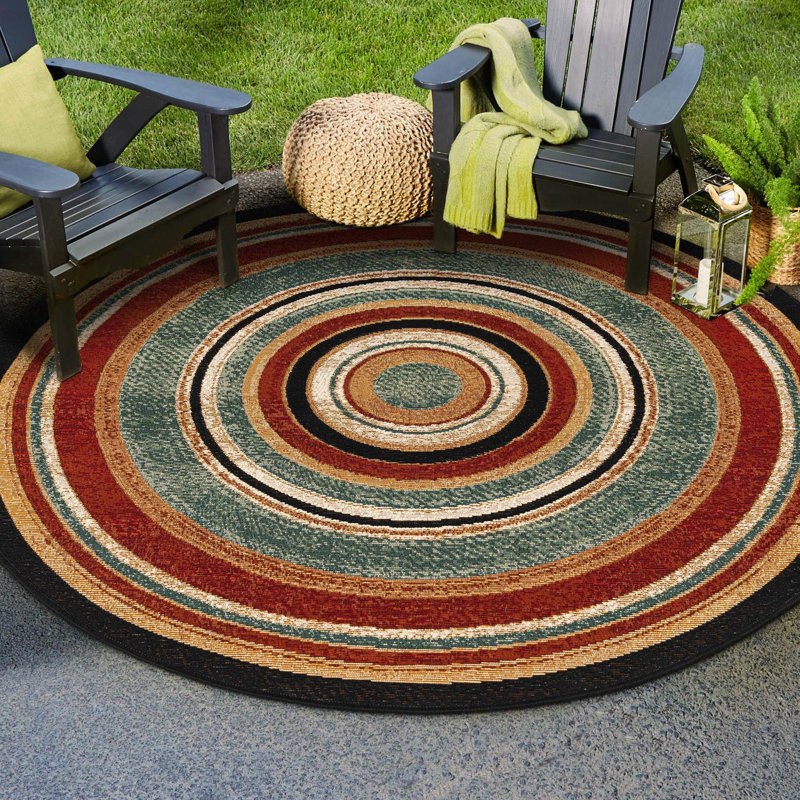 Drift Hower Indoor/Outdoor Area Rug, Round 4'1"