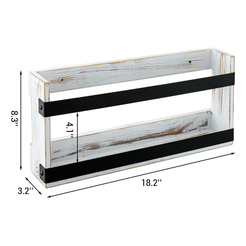 Solid Wood Double Magazine Display Rack