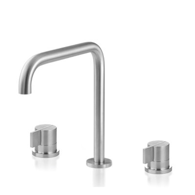 Acquaco Linki Insert Deck Mount Three-Hole Two Handle Widespread Bathroom Lavatory Faucet