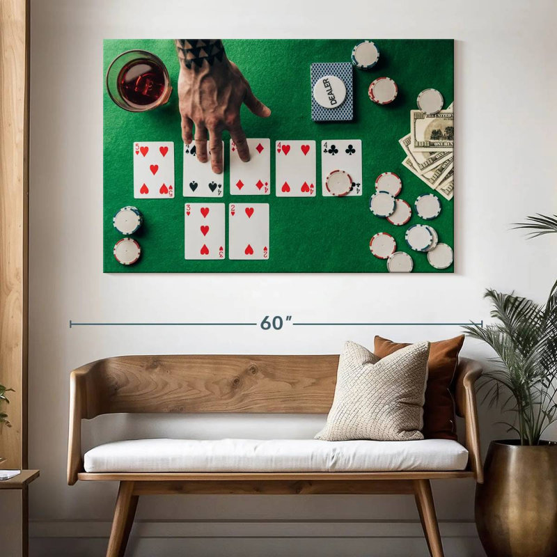 Jeu de cartes Senne, H 34 po x l 51 po