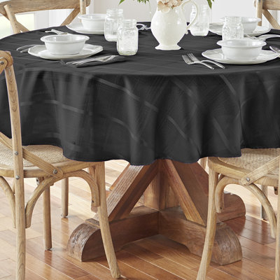 Ramiro Elegance Plaid Jacquard Round Tablecloth