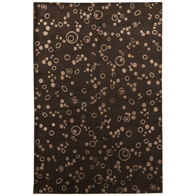 Himalayan Polka Dots Area Rug in Brown