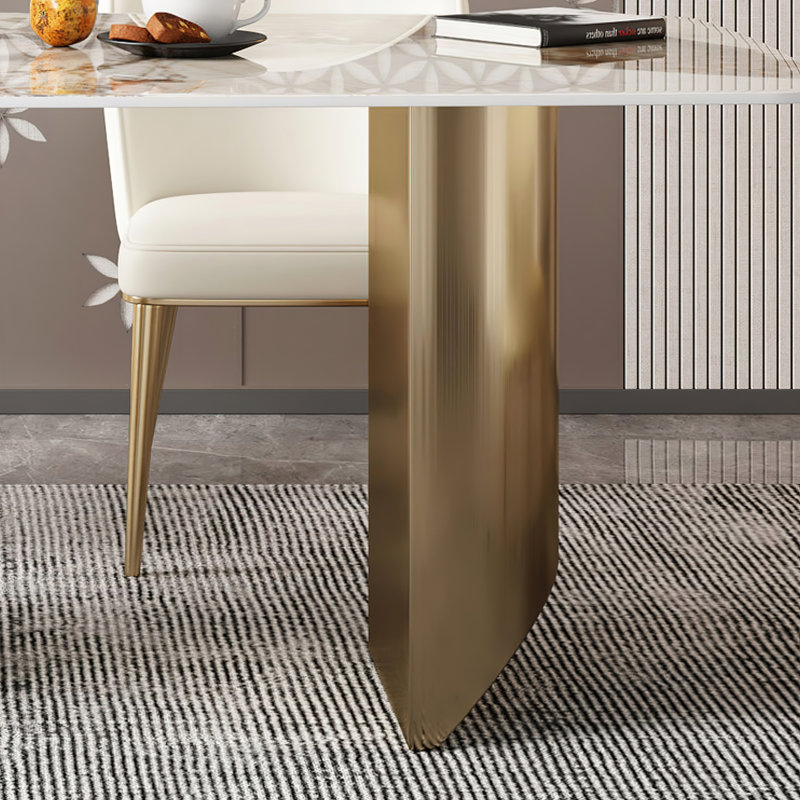Table de salle à manger Wakenda, Doré, L 31,5 po x L 63 po