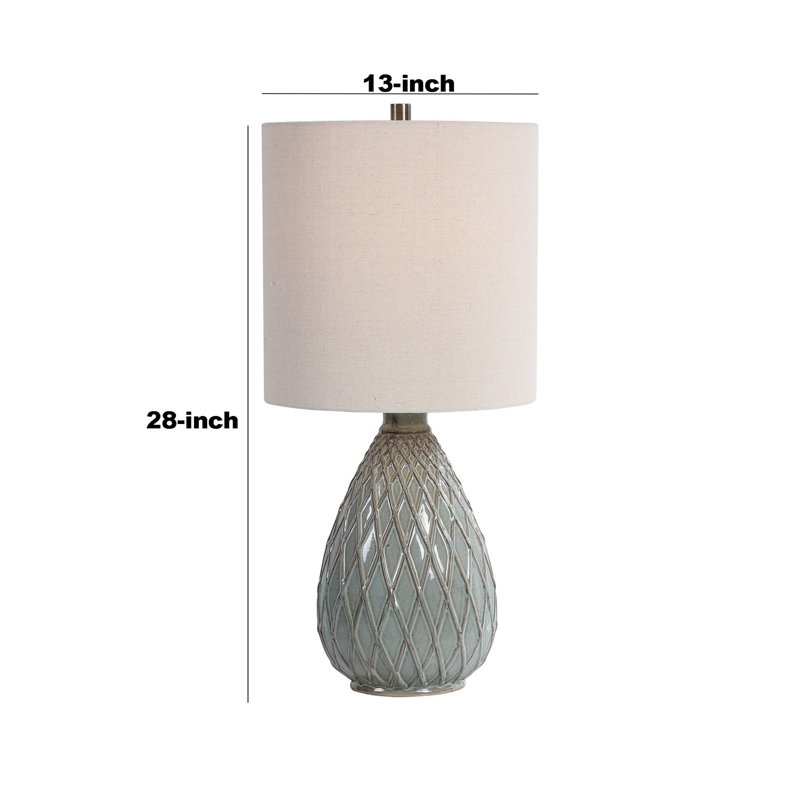 Lampe de chevet grise 28 po Chiquila