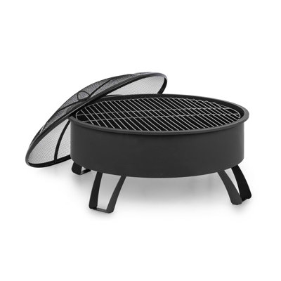 Round Steel Smokeless Fire Pit with Lid