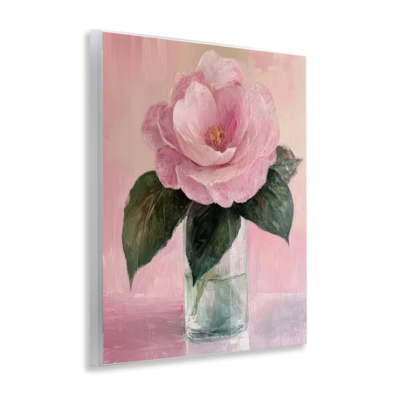 Plaque murale fleur de corail rose, design par Petal Prints Design