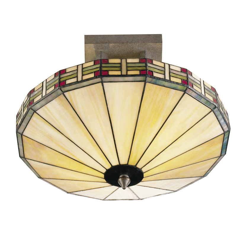 Percy Glass Semi Flush Mount